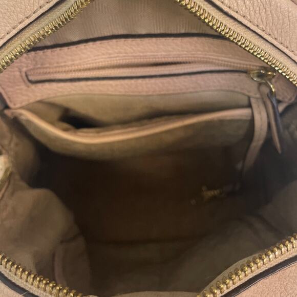 Michael Kors Pebbled Leather Pale Pink Backpack Handbag Purse Good Condition - Picture 6 of 9